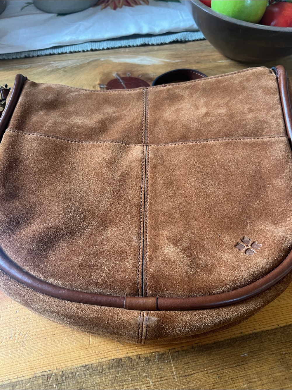 Patricia Nash Suede Leather Chiavari Cognac Tassel Bag see description - Picture 11 of 14
